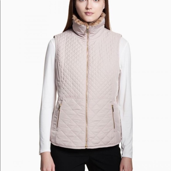 Calvin Klein Reversible Faux Fur Vest 